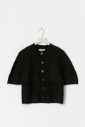 Knitted cape cardigan - Noir