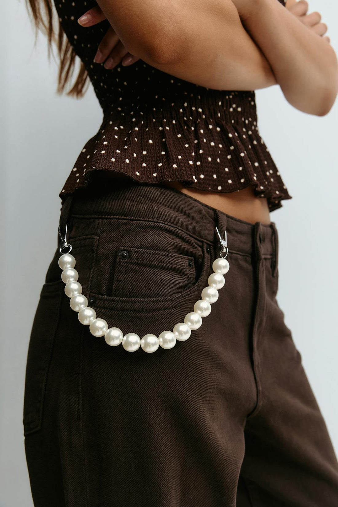 Bag charm - Offwhite/silver