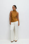 Halterneck blouse - Mustard