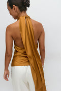 Halterneck blouse - Mustard