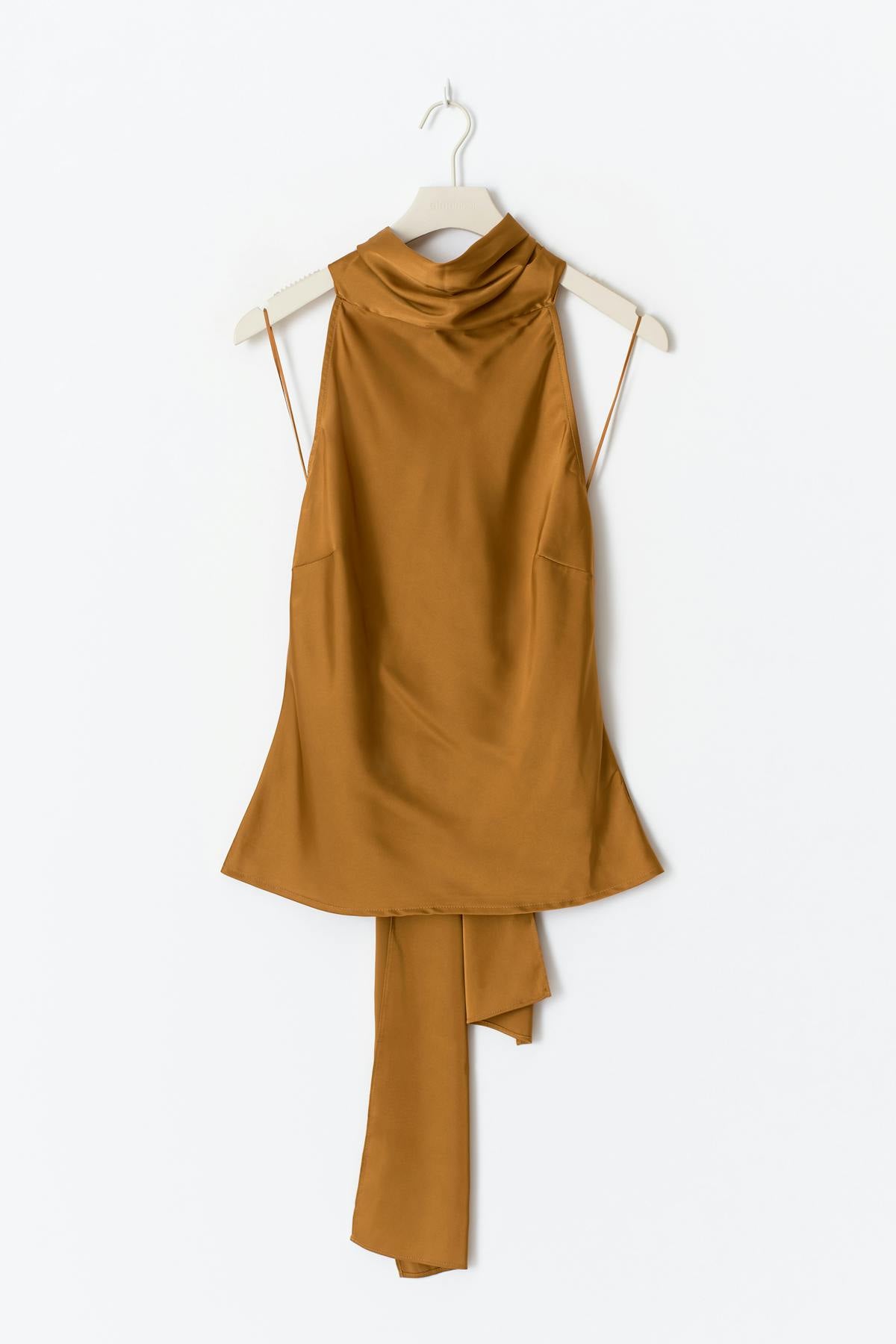 Halterneck blouse - Mustard