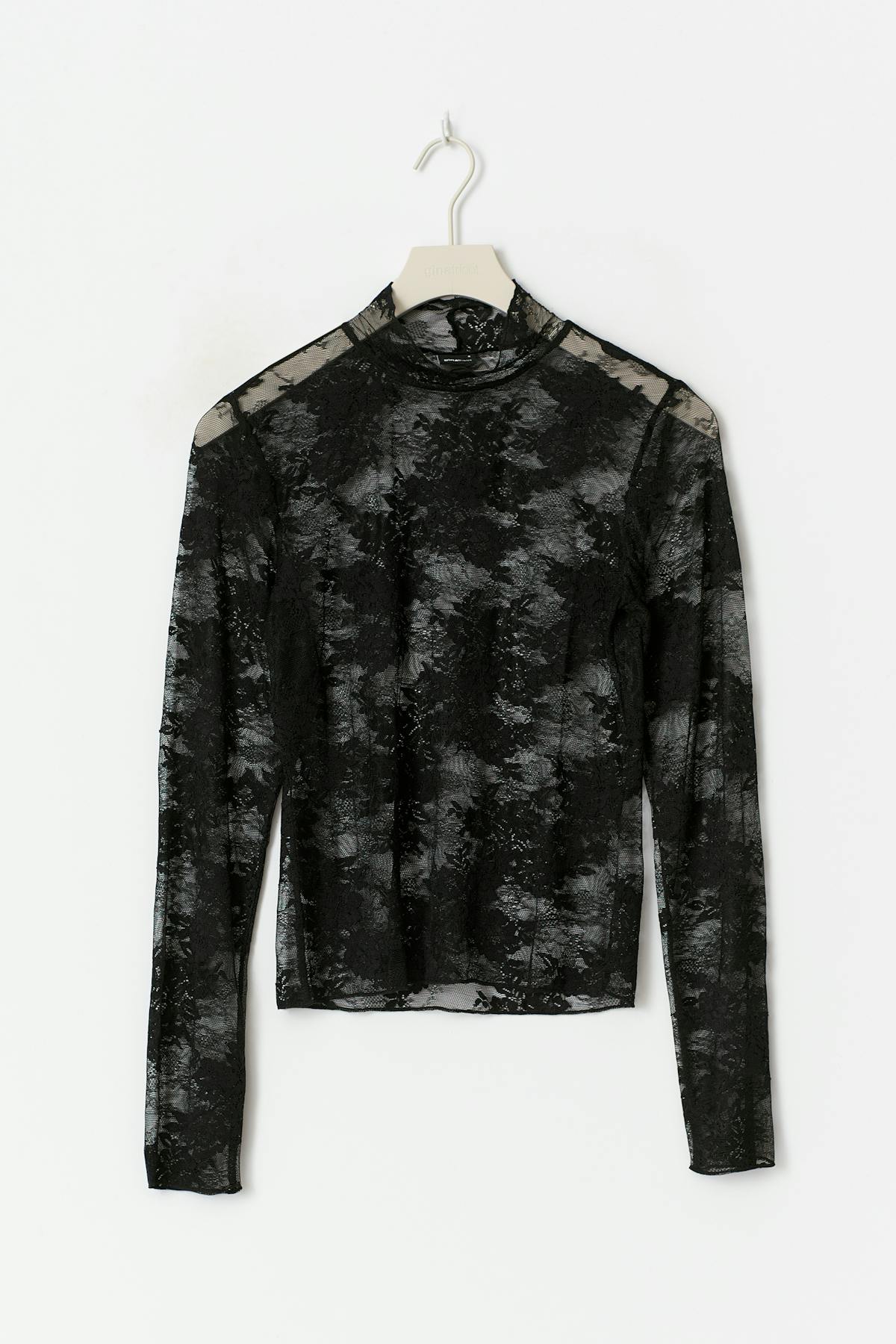 Lace turtleneck - Noir