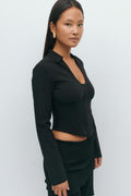 Hook and eye shirt - Poppy seed