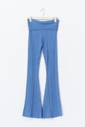 14+ cable knitted pants - Bleu