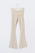14+ cable knitted pants - Beige clair