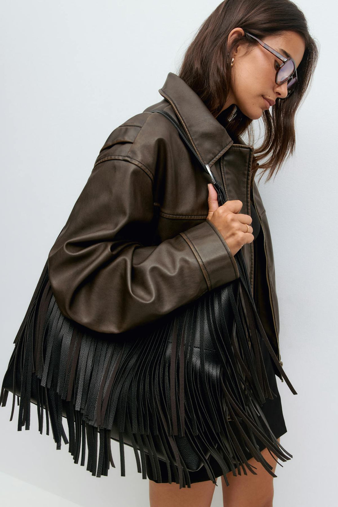 Fringe bag - Noir