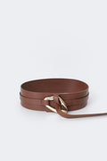 Wide statement belt - Black/silver