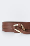 Wide statement belt - Black/silver