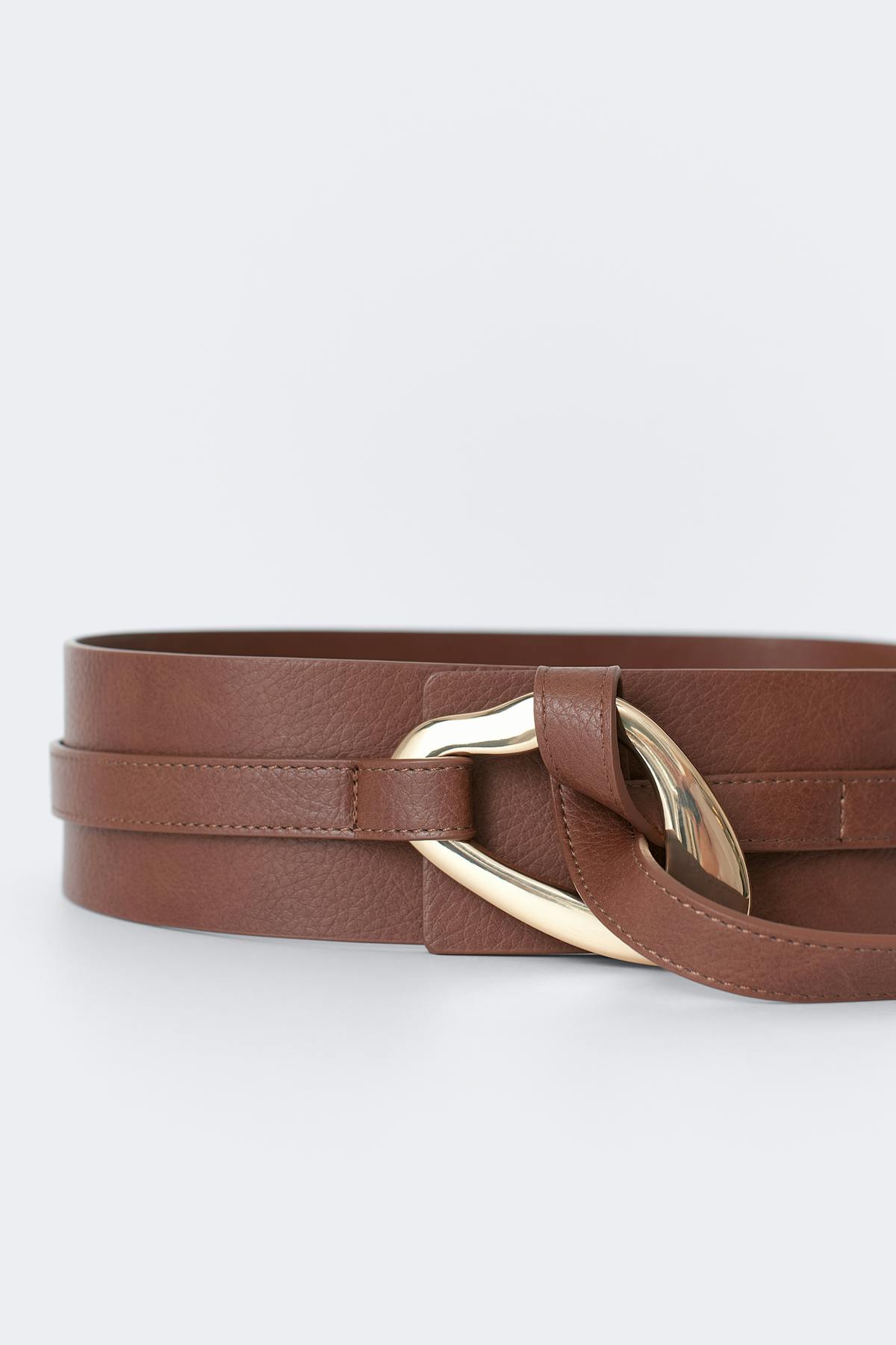 Wide statement belt - Black/silver
