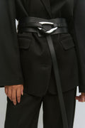 Wide statement belt