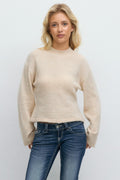14+ sculpture knitted sweater - Warm white