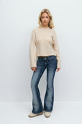 14+ sculpture knitted sweater - Warm white