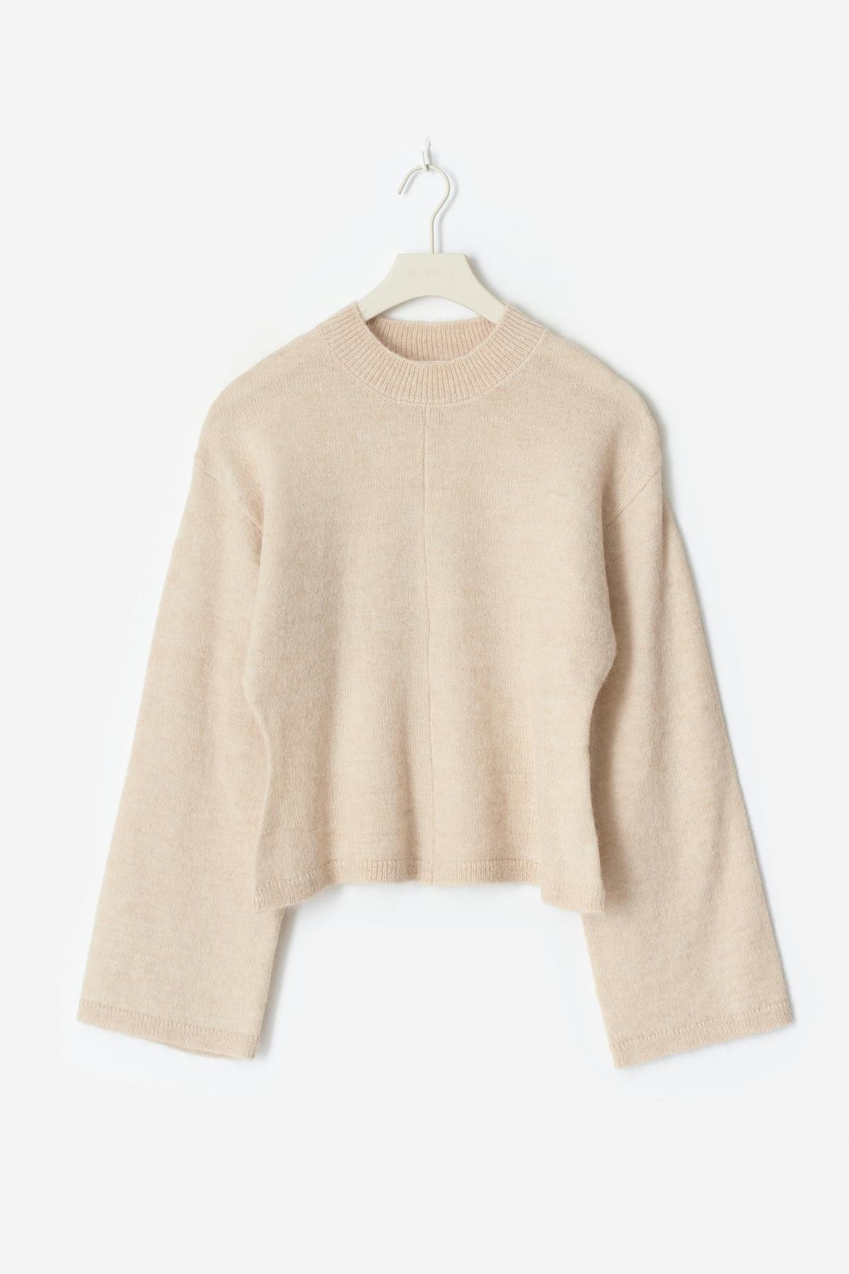 14+ sculpture knitted sweater - Beige