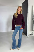 14+ sculpture knitted sweater - Navy blazer