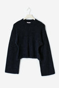 14+ sculpture knitted sweater - Navy blazer