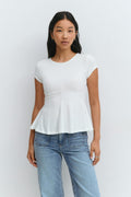 Peplum top - Marron