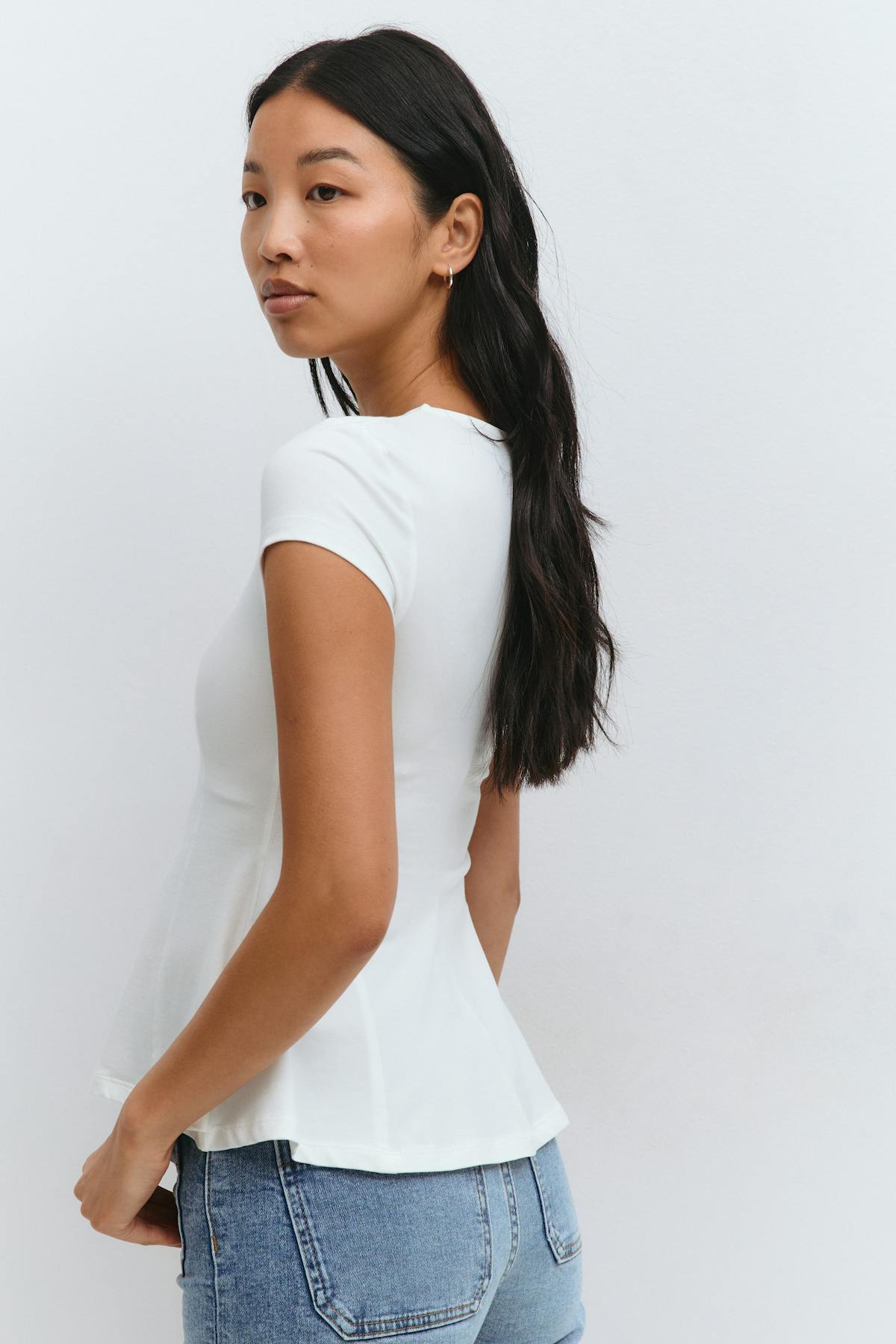 Peplum top - Marron