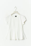 Peplum top - Blanc cassé
