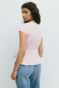 Peplum top - Blanc cassé