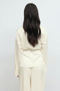 Tie front shirt - Marron foncé