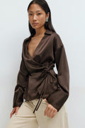 Tie front shirt - Blanc