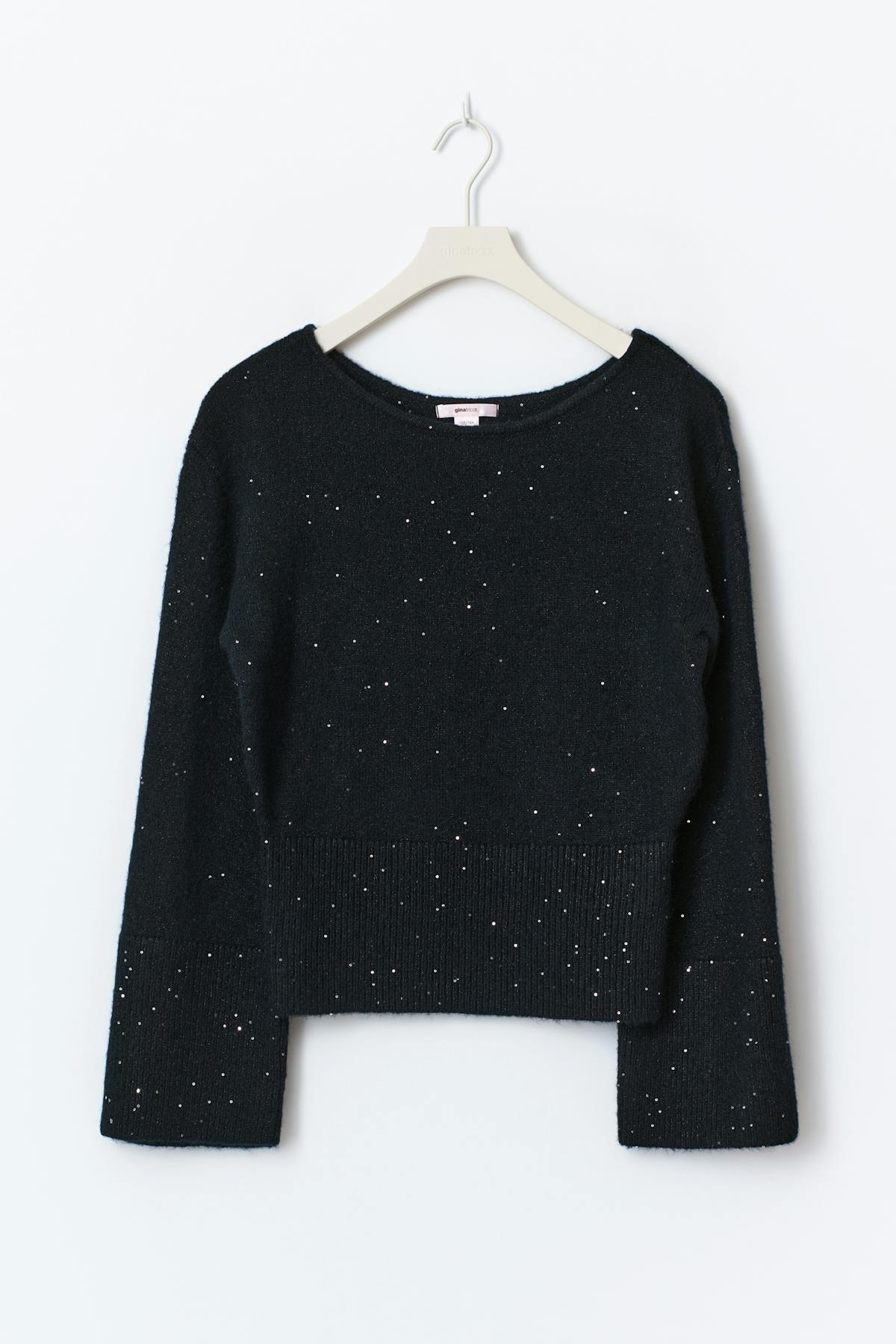 Y shaped knitted sweater - Bleu marine