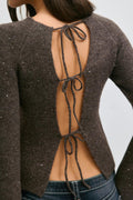 14+ knitted top - Marron