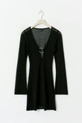 Knitted beach dress - Noir