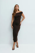 Twist asymmetric dress - Noir