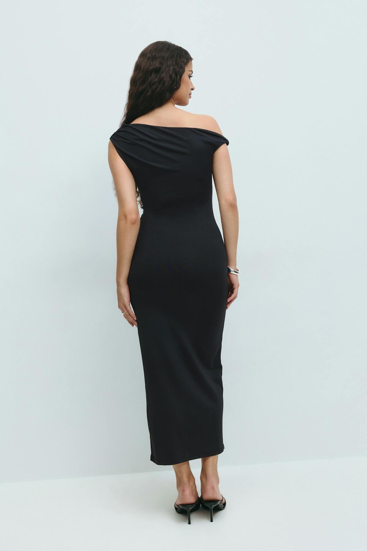 Twist asymmetric dress - Noir