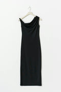 Twist asymmetric dress - Noir
