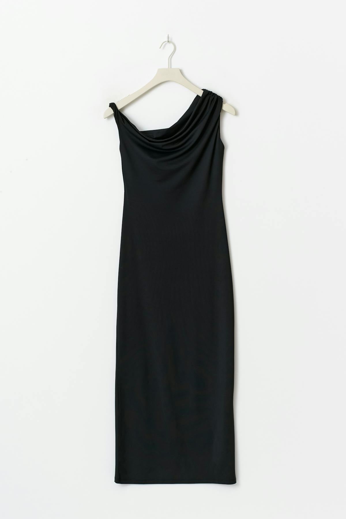 Twist asymmetric dress - Noir