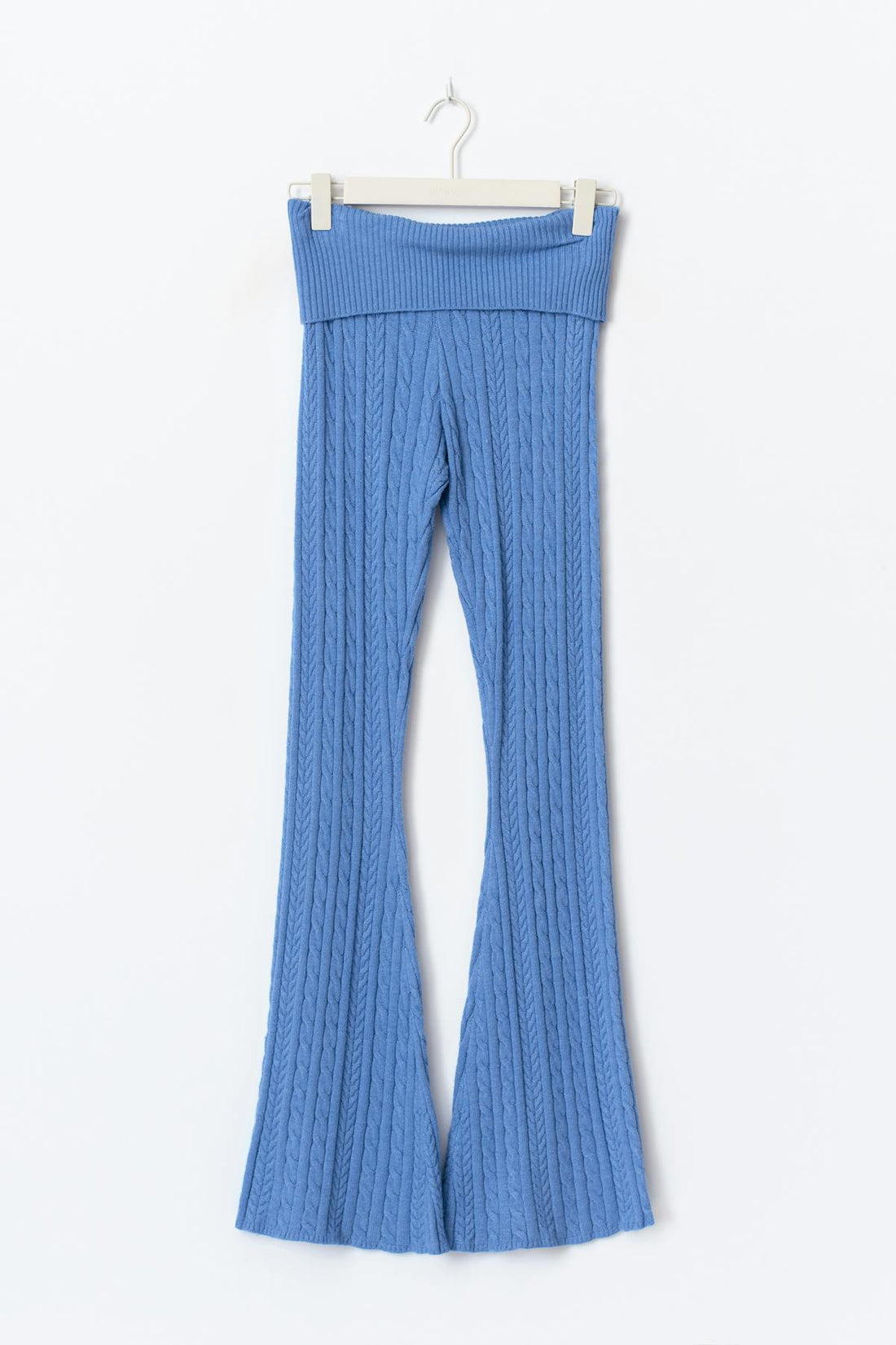 14+ cable knitted pants tall - Bleu