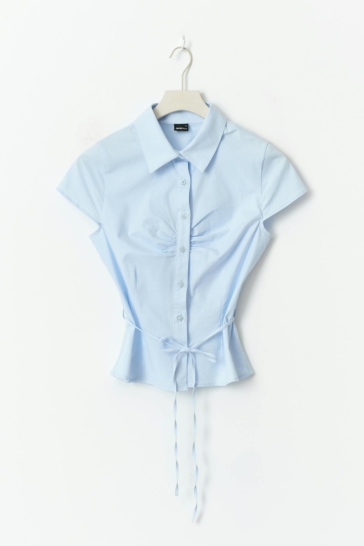 Shaped blouse - Bleu clair