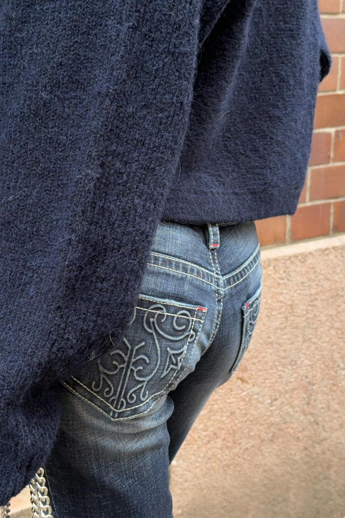 14+ hip hug flare jeans - Bleu foncé