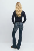 14+ hip hug flare jeans - Bleu foncé