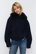 14+ shaped felt jacket - Navy blazer