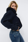 14+ shaped felt jacket - Navy blazer