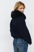 14+ shaped felt jacket - Navy blazer