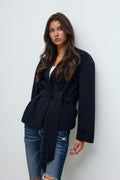 14+ shaped felt jacket - Bleu marine