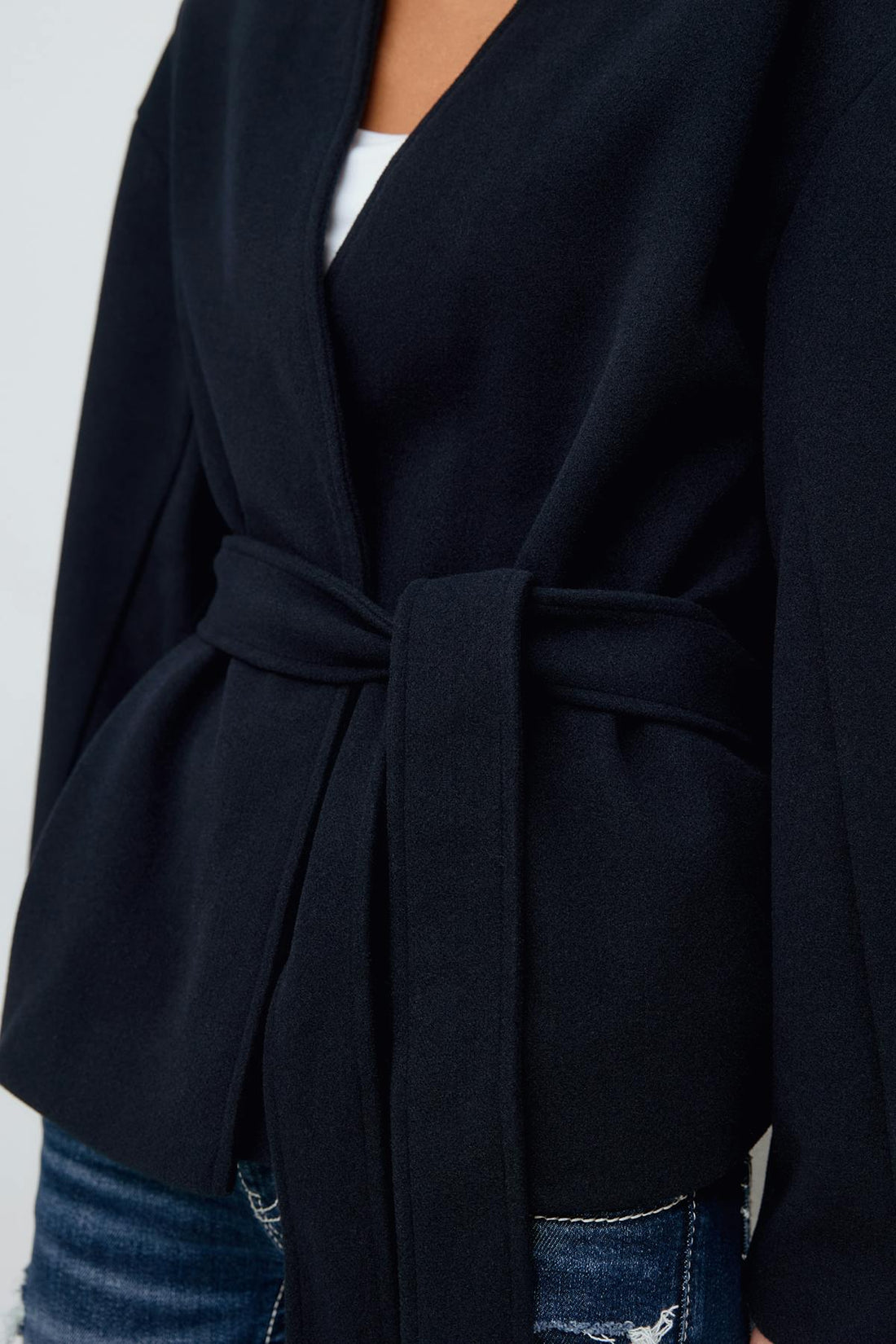 14+ shaped felt jacket - Bleu marine