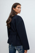 14+ shaped felt jacket - Bleu marine