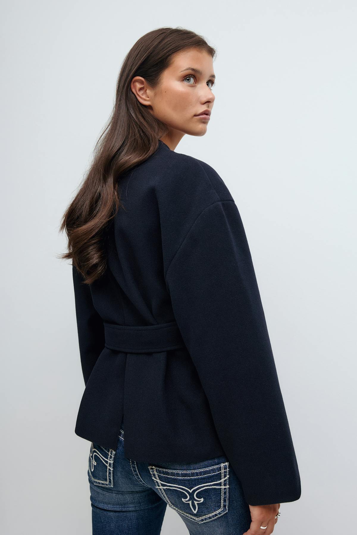 14+ shaped felt jacket - Bleu marine
