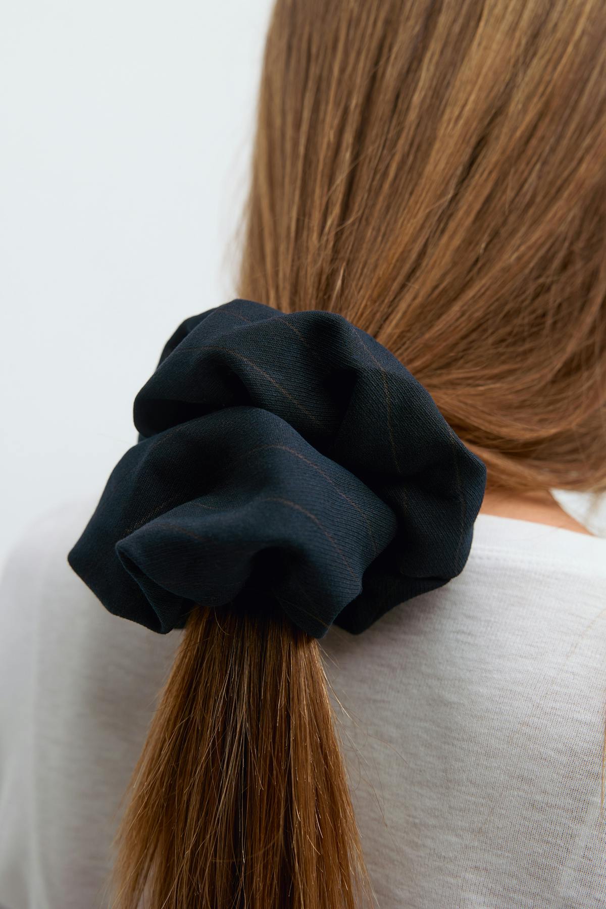 Pinstripe scrunchie