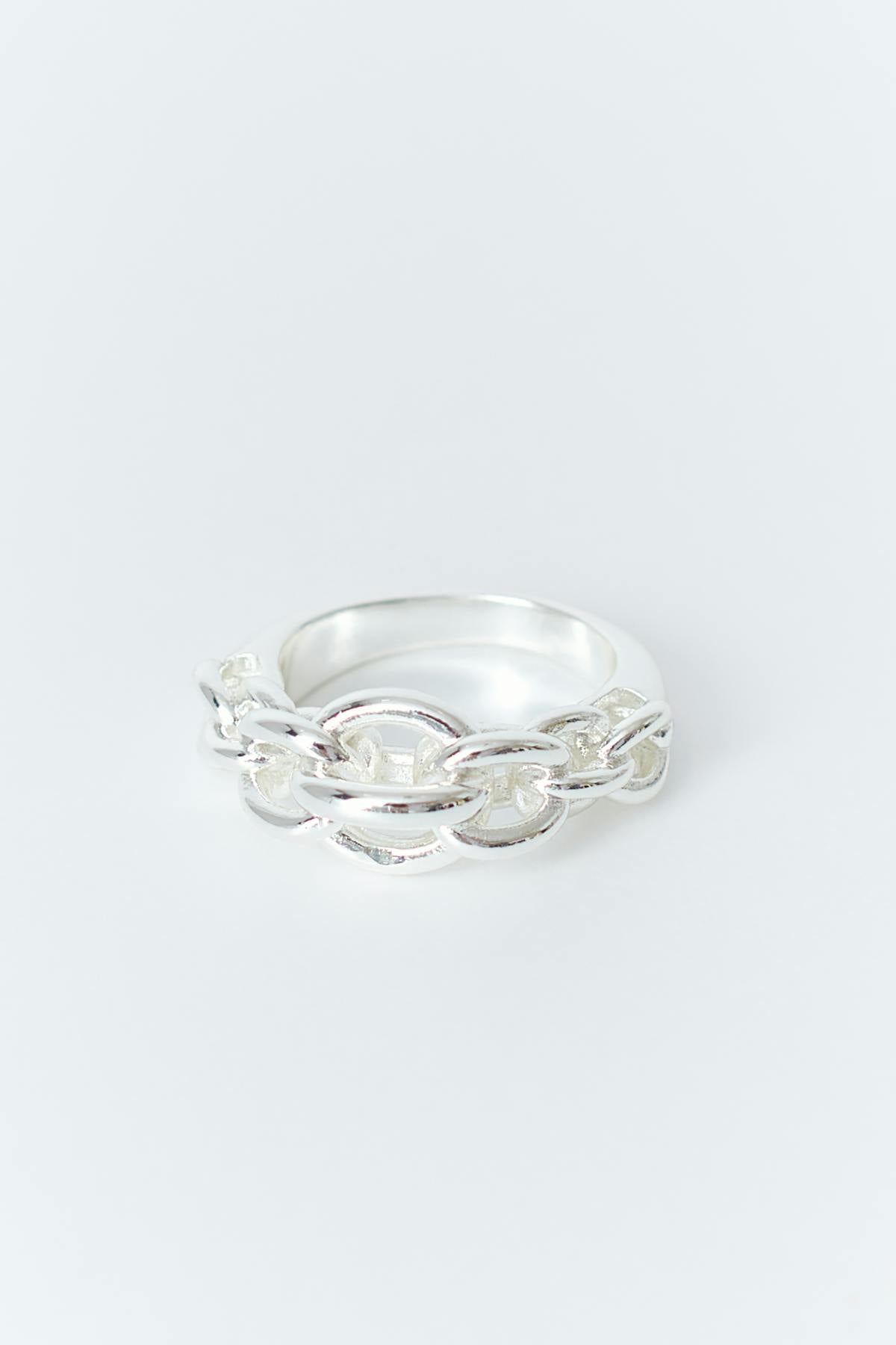 Chain ring - Shiny silver