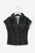Fitted denim shirt - Rinse
