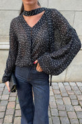 Scarf blouse - Noir