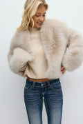 14+ faux fur jacket - Beige