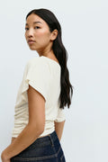 Sloped shoulder top - Grape leaf