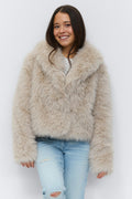 14+ faux fur jacket - Beige
